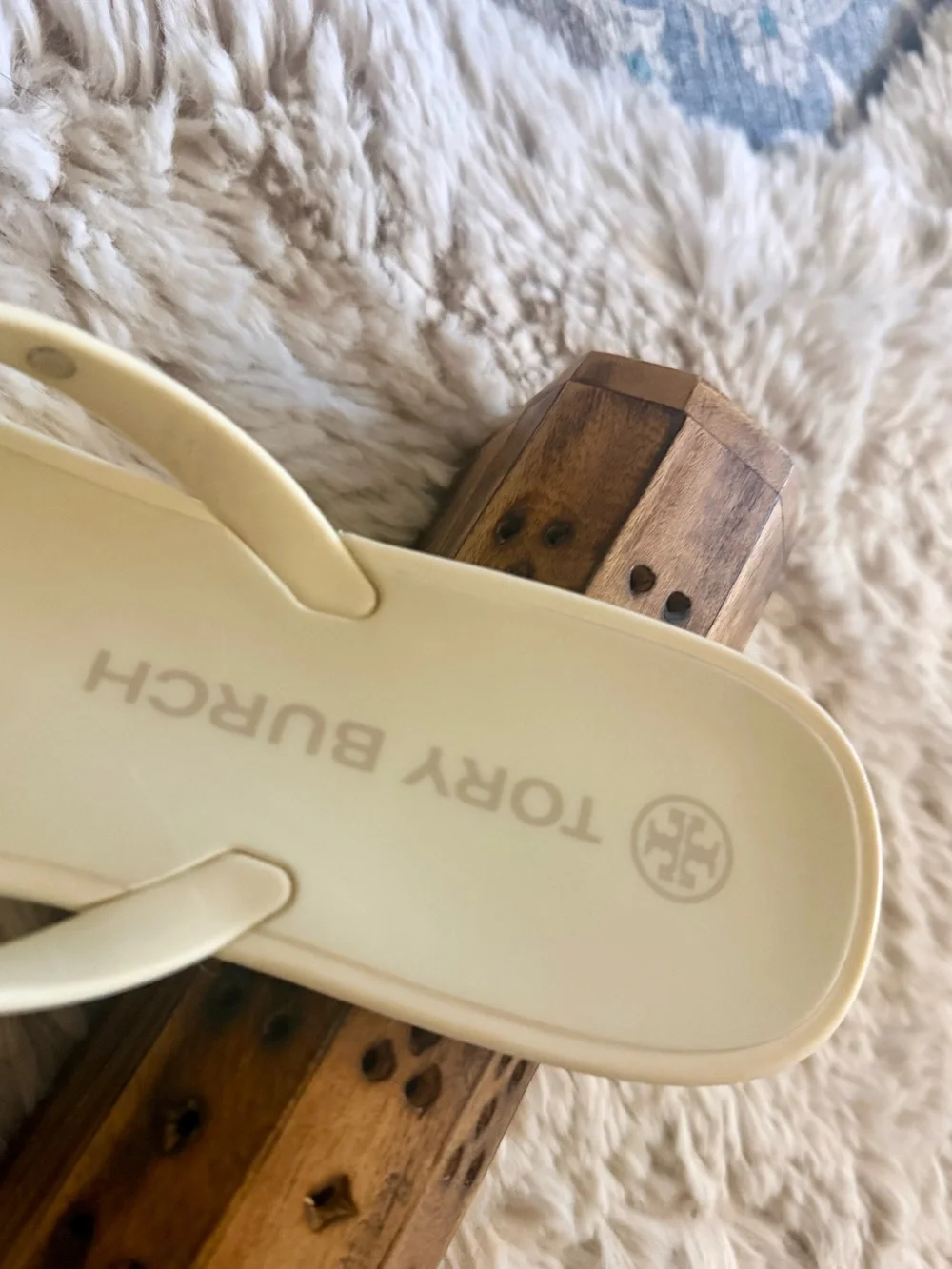 TORY BURCH New Ivory Studded Jelly Sandals 10